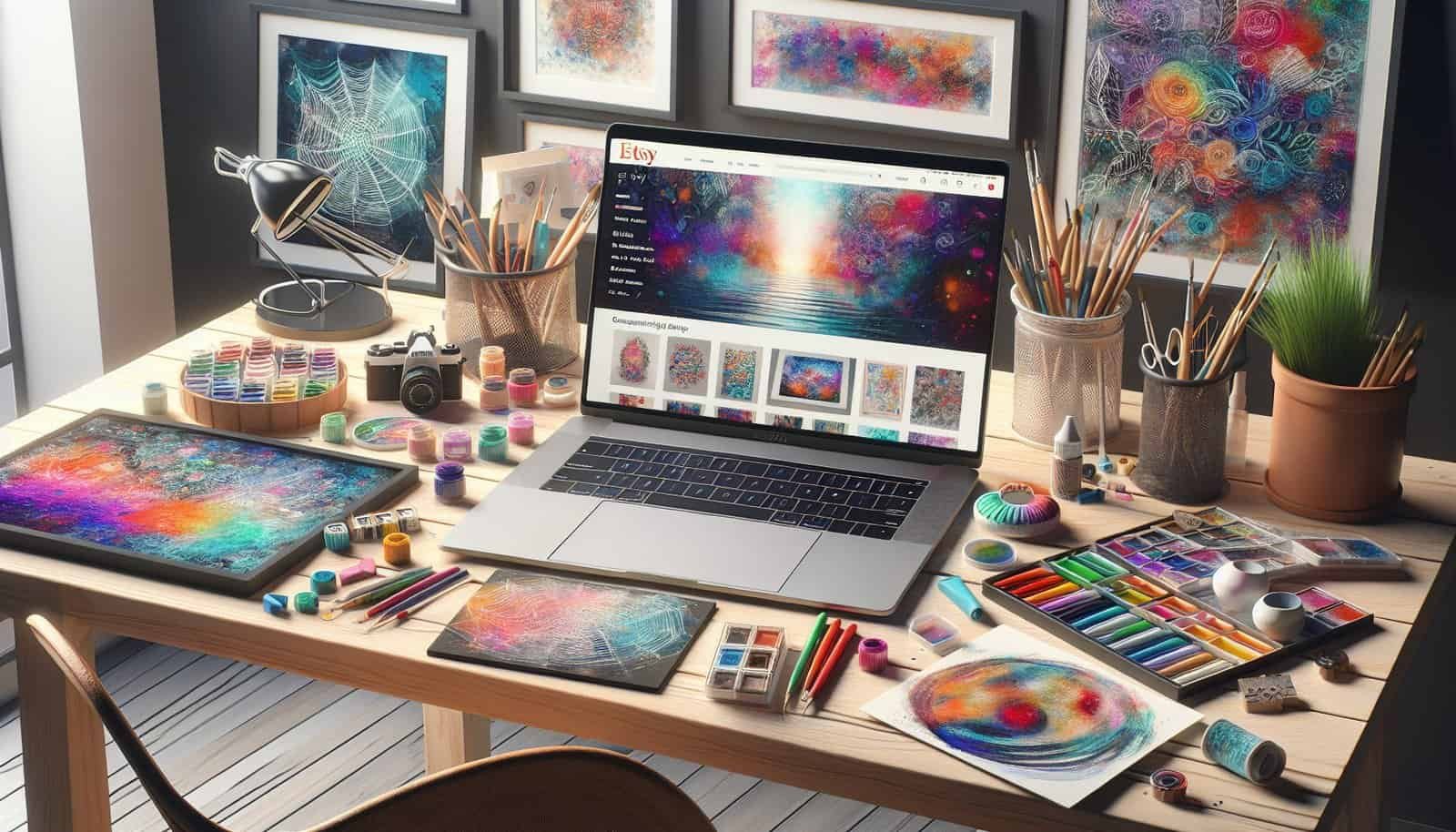 Artist Making Passive Income From Digital Prints On Etsy