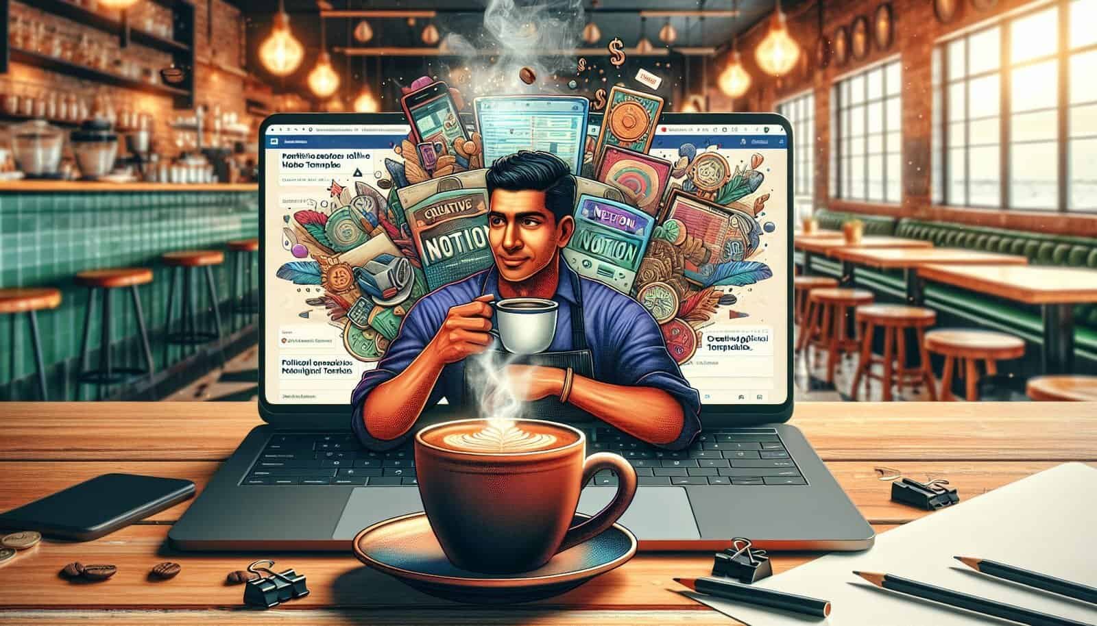 Barista Earning Passive Income Selling Notion Templates Barista Earning Passive Income Selling Notion Templates